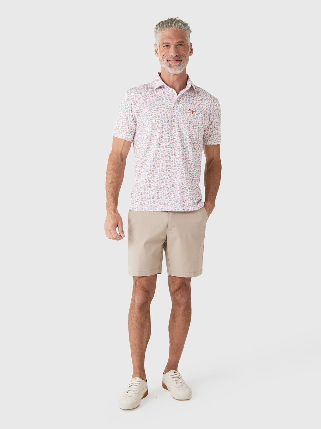 Rhoback Men's The Texas Gameday 2.0 Collegiate Polo - Saint Bernard