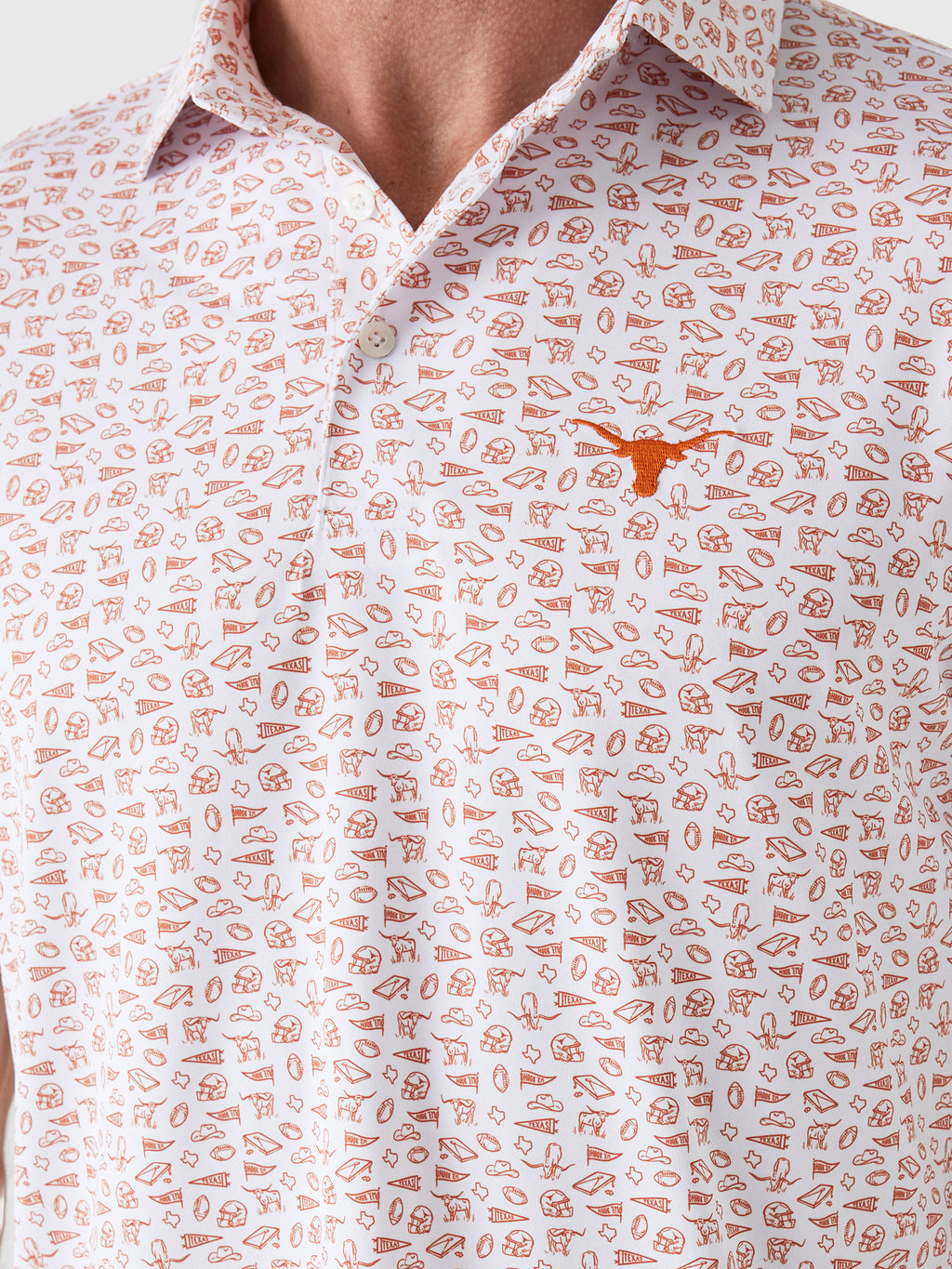 Rhoback Men's The Texas Gameday 2.0 Collegiate Polo - Saint Bernard