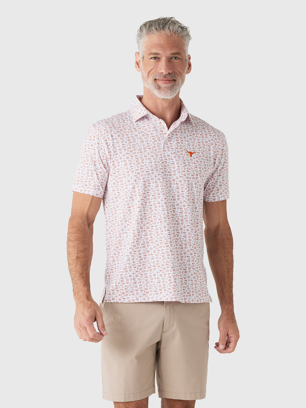 Rhoback Men's The Texas Gameday 2.0 Collegiate Polo - Saint Bernard