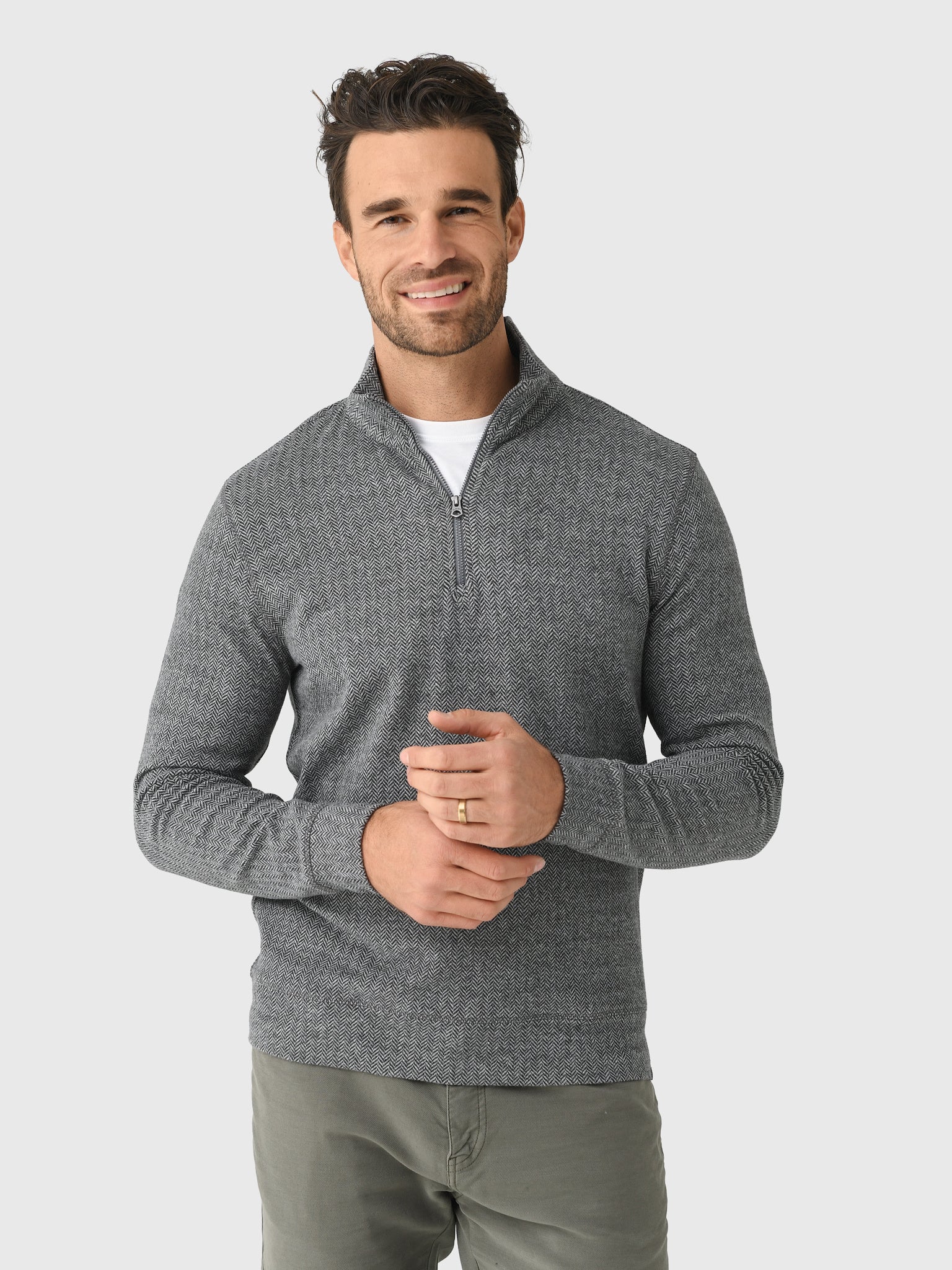 Faherty Brand Men's Legend Sweater Quarter-Zip - Saint Bernard