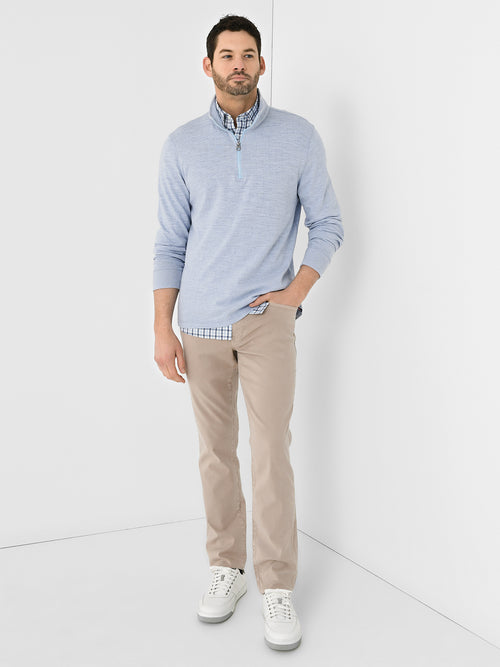 Faherty Brand Men's Sunwashed Slub Quarter-Zip
