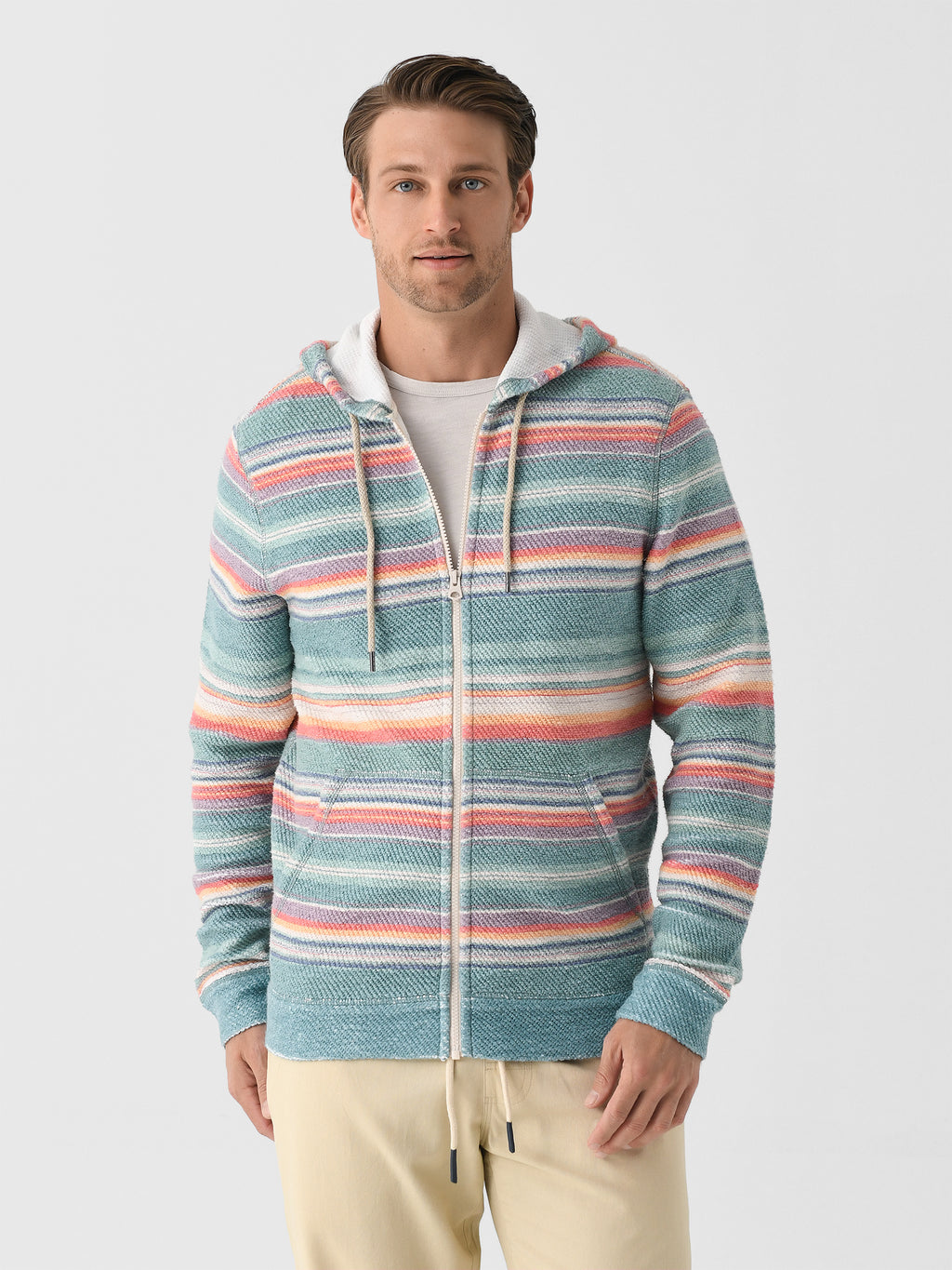 Faherty Brand Men's Whitewater Full Zip Hoodie - Saint Bernard