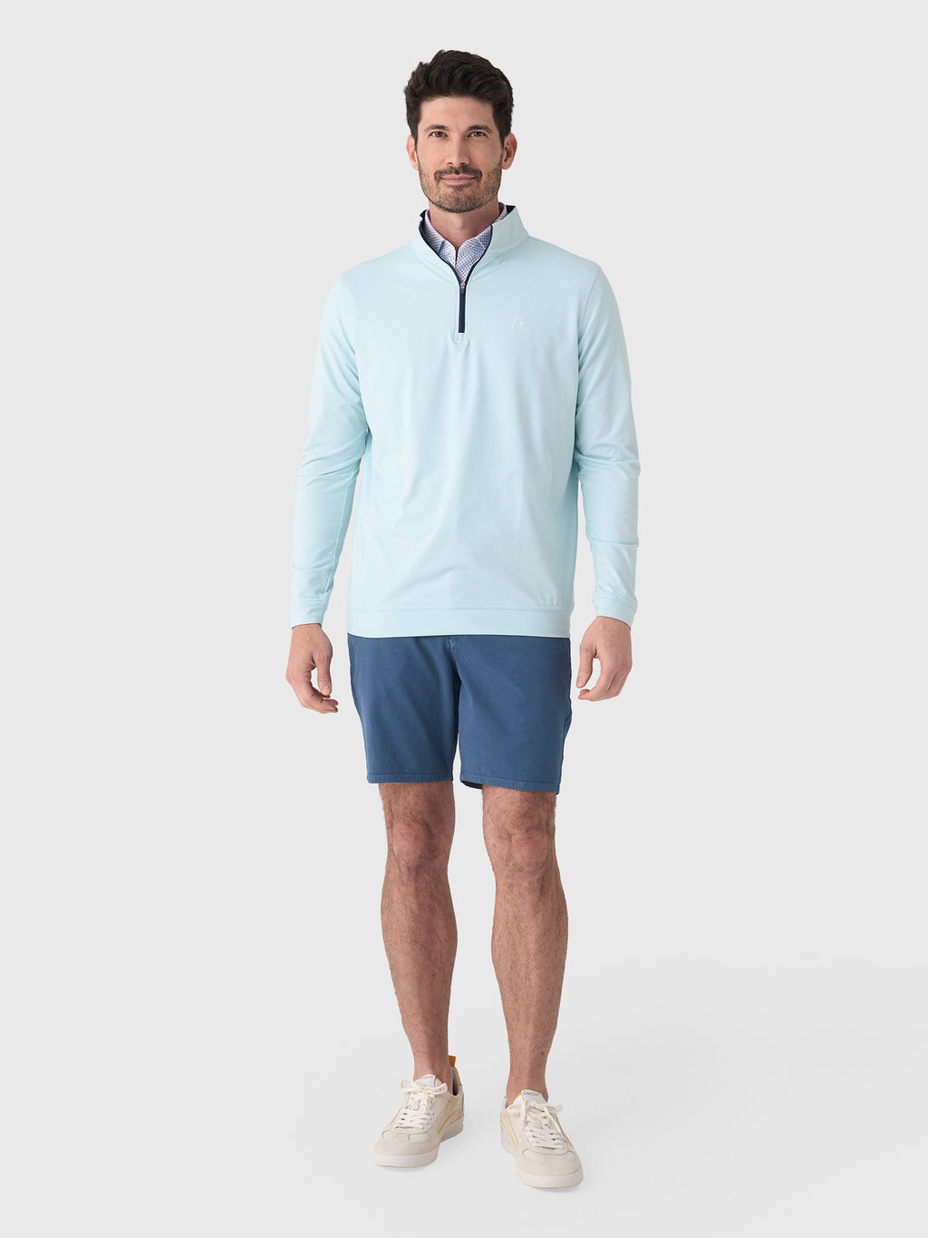 Rhoback Men's Heather Performance Quarter-Zip - Saint Bernard