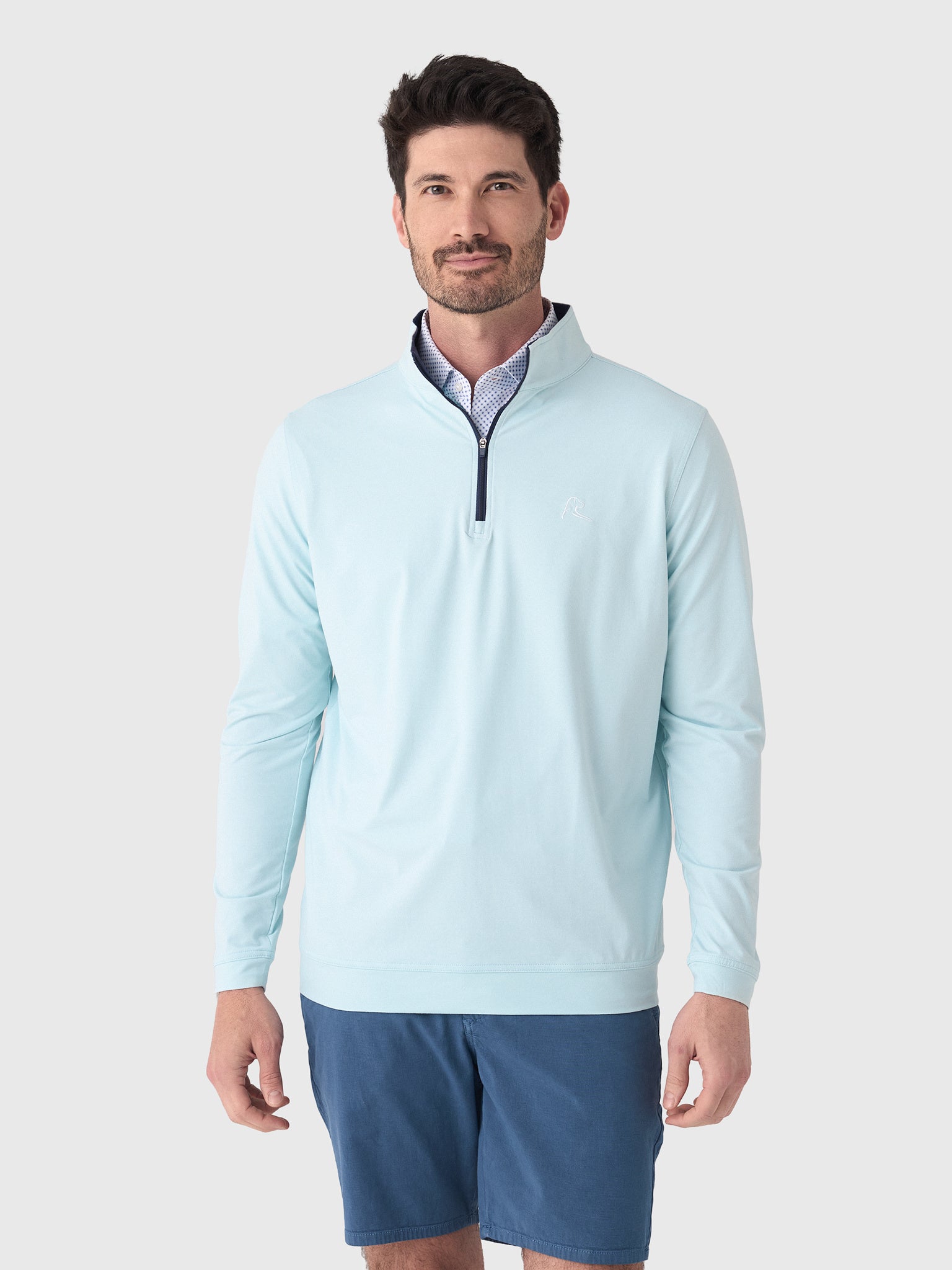 Rhoback Men's Heather Performance Quarter-Zip - Saint Bernard