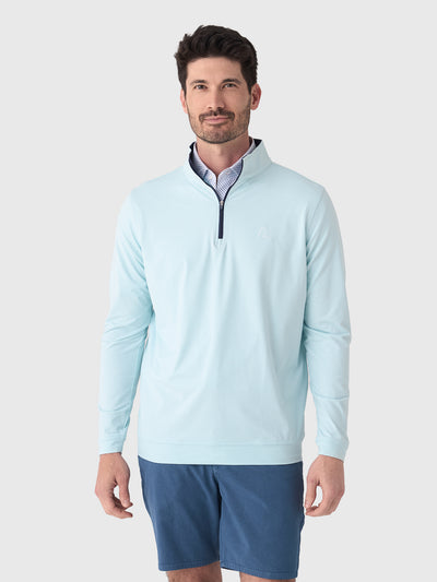Rhoback Men's Heather Performance Quarter-Zip - Saint Bernard