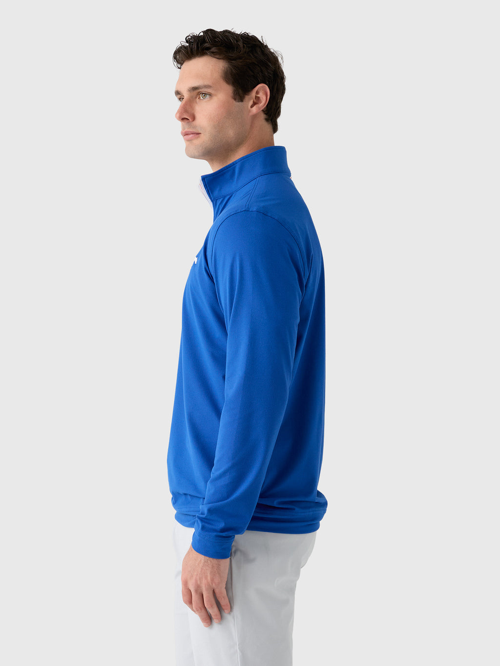 Rhoback Men's Solid Southern Methodist University Collegiate Quarter-Zip - Saint Bernard