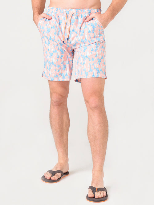 Peter Millar Seaside Men's Flamingo Frontier Swim Trunk