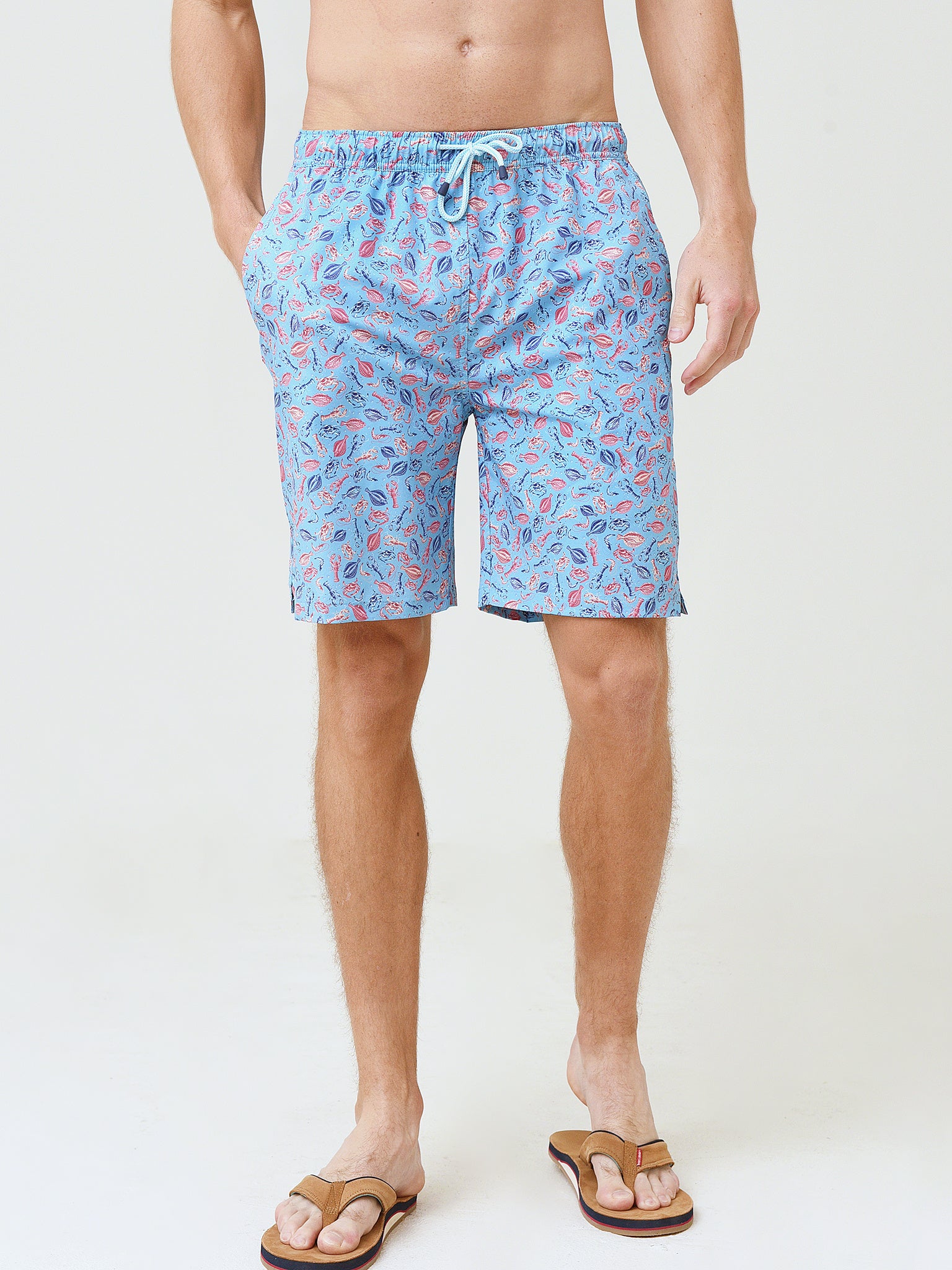 Peter Millar Seaside Men's Bottom Feeders Swim Trunk - Saint Bernard