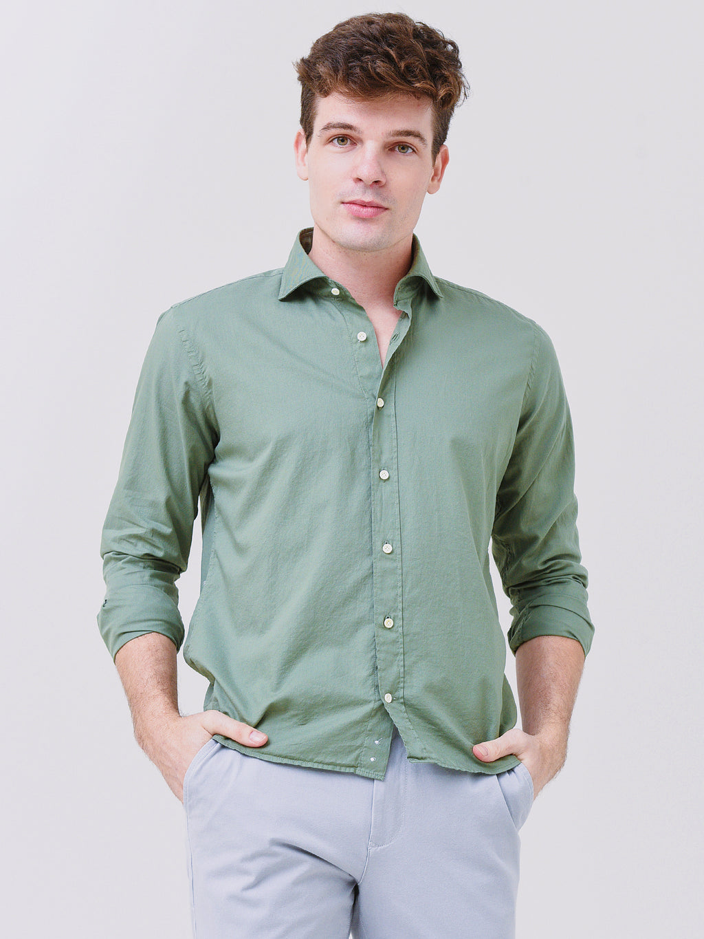 Peter Millar Collection Men's Sojourn Garment Dye Cotton Sport Shirt - Saint Bernard