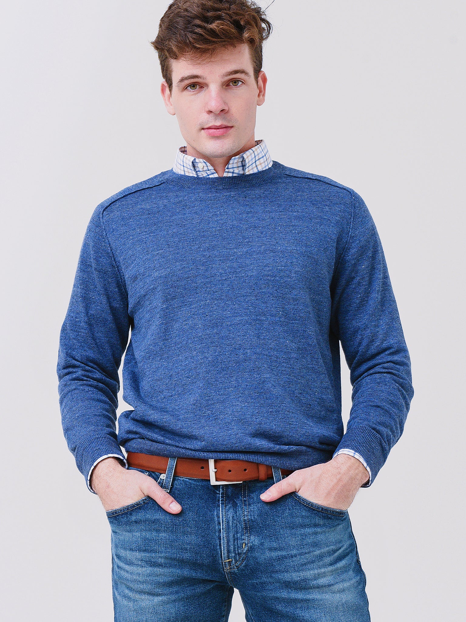 Peter Millar Collection Men's Port Saddle Shoulder Crew - Saint Bernard