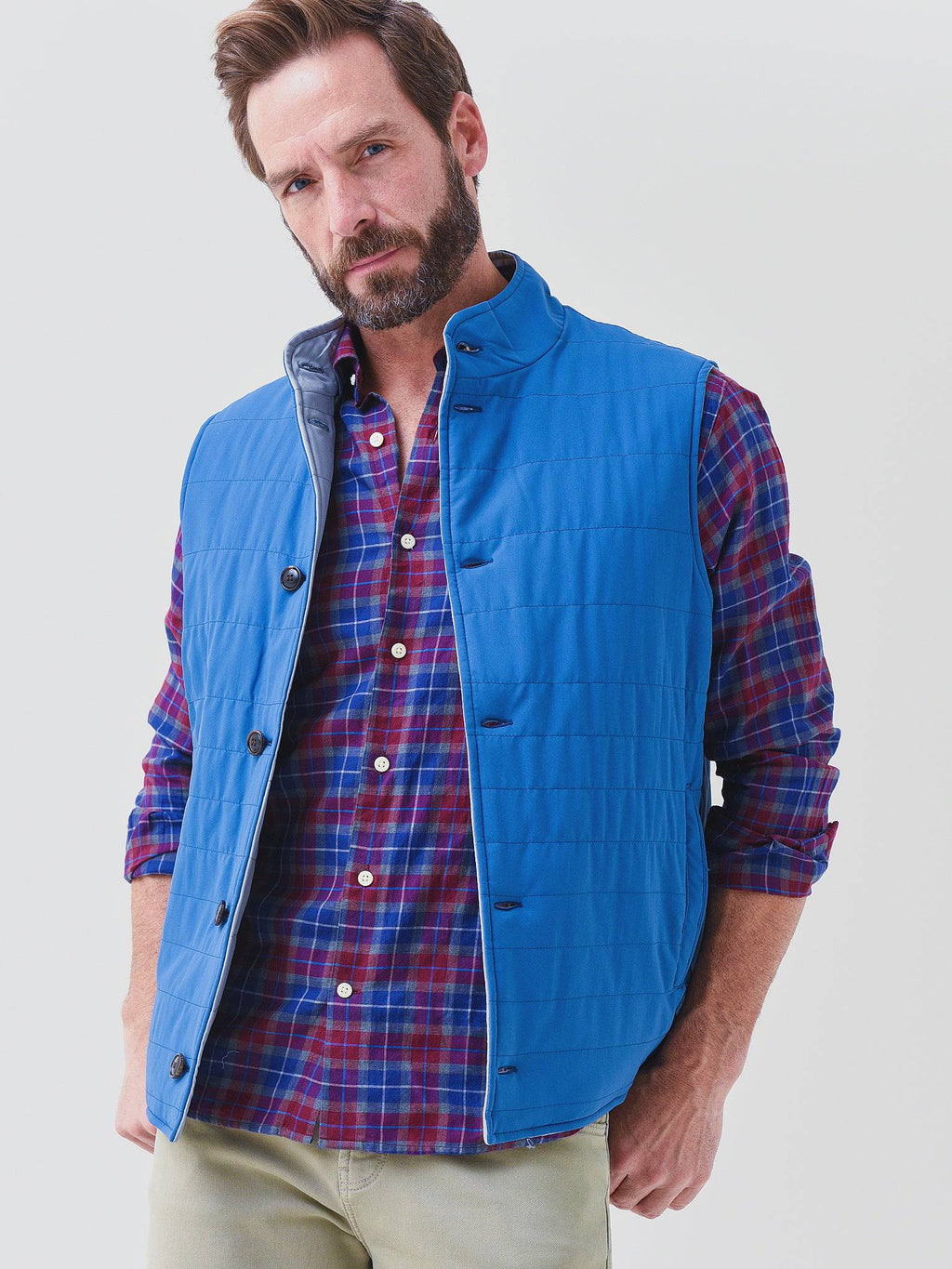 Peter Millar Crown Men's Spring Soft Reversible Vest - Saint Bernard