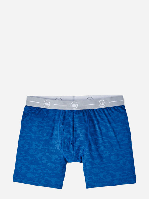 Peter Millar Crown Sport Men's Fish Camo Performance Boxer Brief