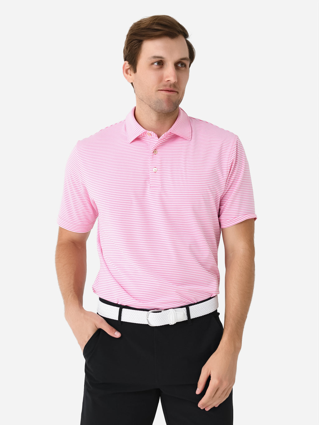 Peter Millar Crown Sport Men's Hales Performance Jersey Polo - Saint Bernard
