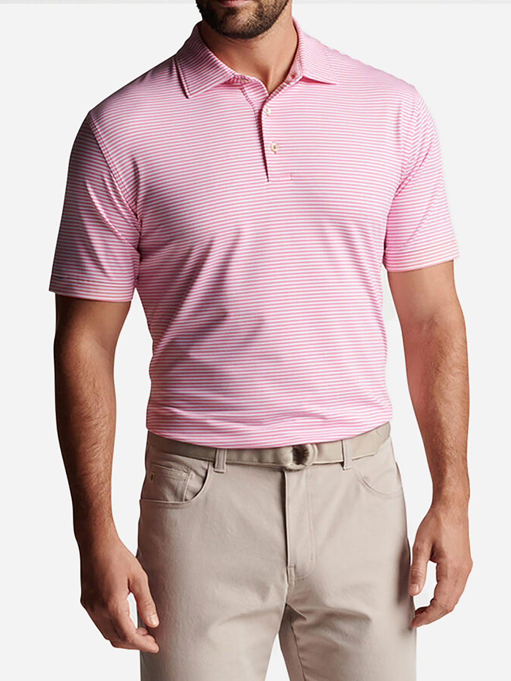 Peter Millar Crown Sport Men's Hales Performance Jersey Polo - Saint Bernard