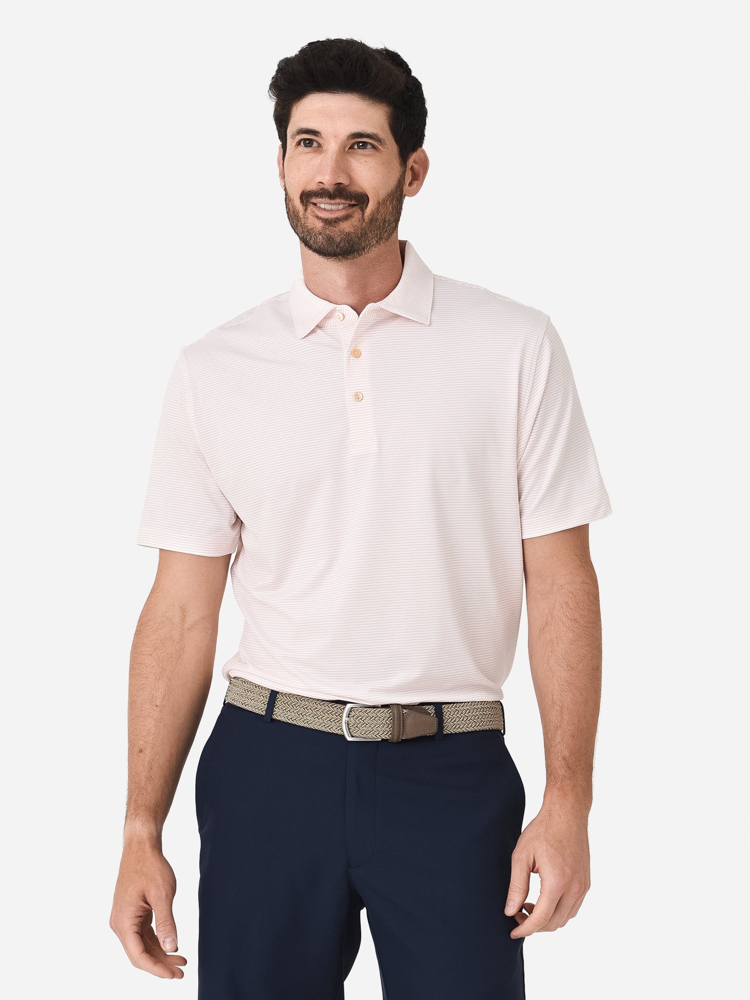 Peter Millar Crown Sport Men's Halford Performance Jersey Polo - Saint Bernard
