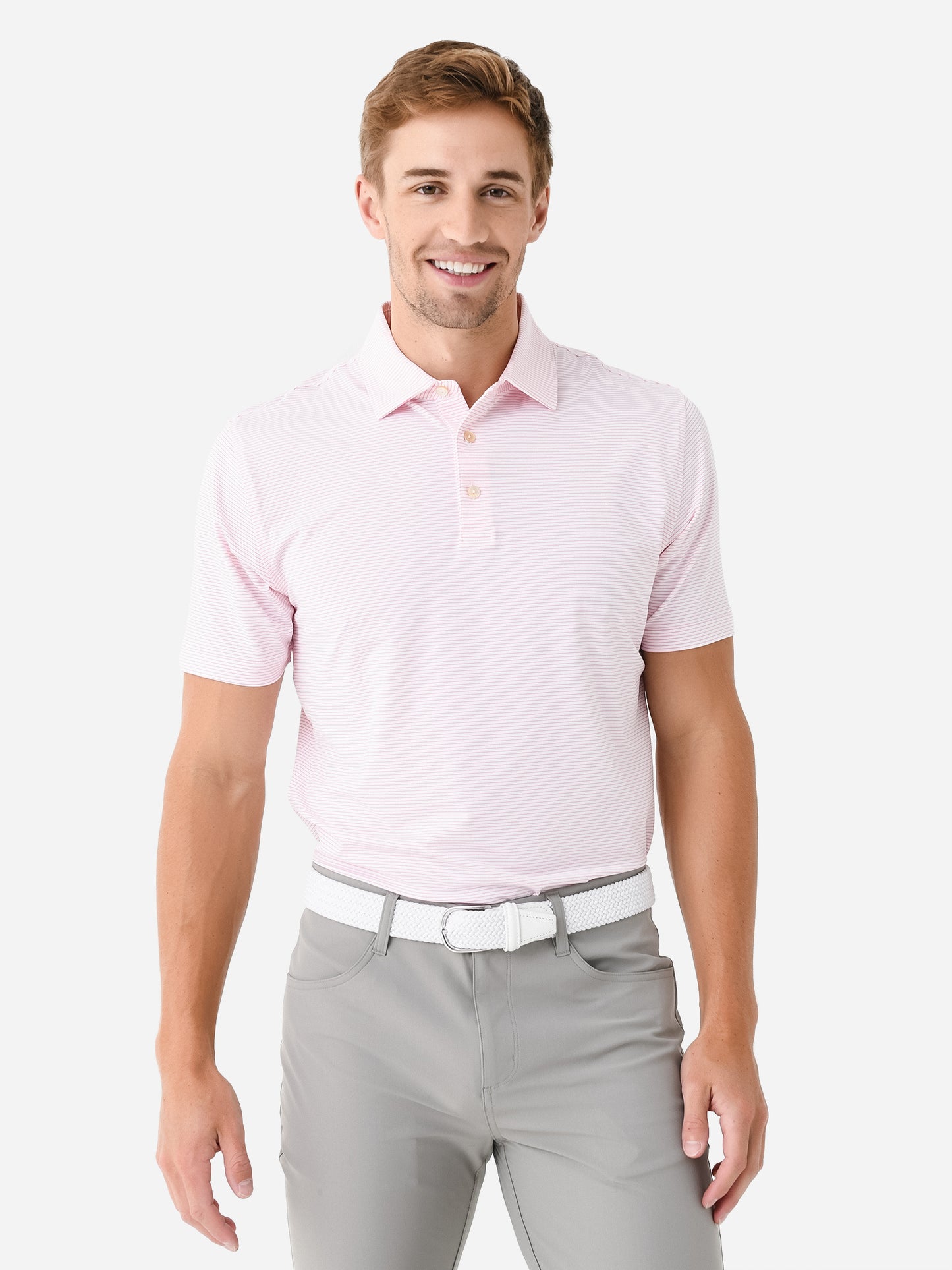 Peter Millar Crown Sport Men's Halford Performance Jersey Polo - Saint Bernard