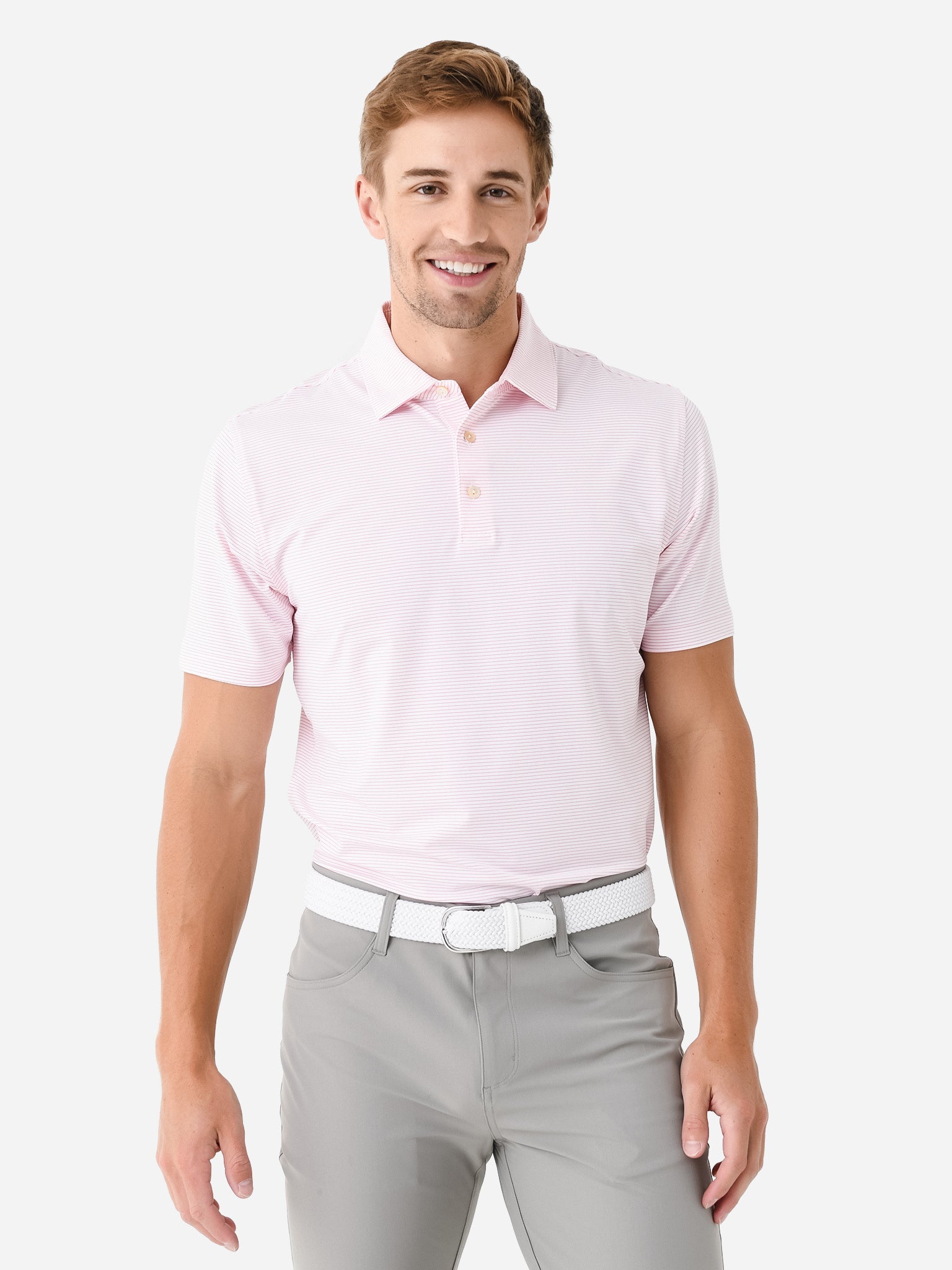 Peter Millar Crown Sport Men's Halford Performance Jersey Polo - Saint Bernard