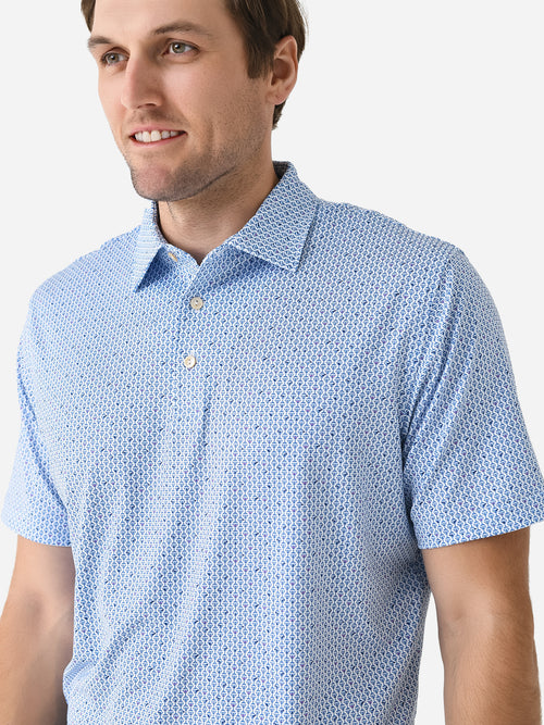 Peter Millar Crown Sport Men's Shaken, Not Stirred Performance Jersey Polo
