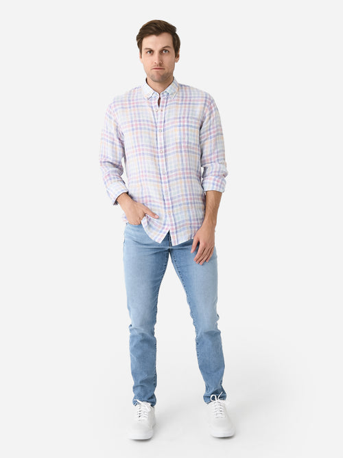 Peter Millar Crown Men's Hammock Linen Sport Shirt