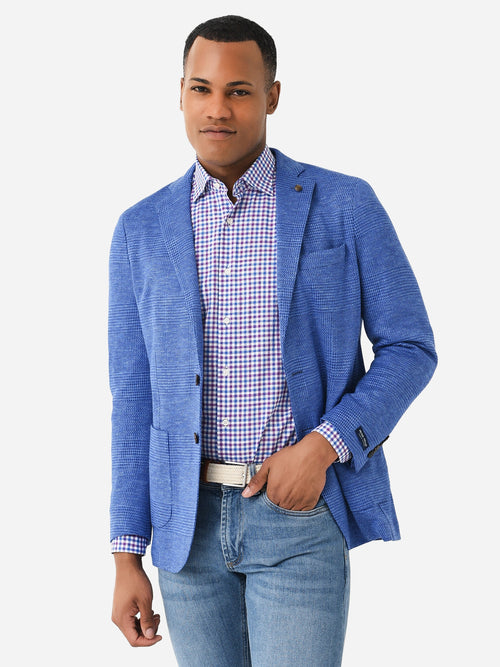 Peter Millar Crown Crafted Men's Holden Jersey Houndstooth Soft Jacket