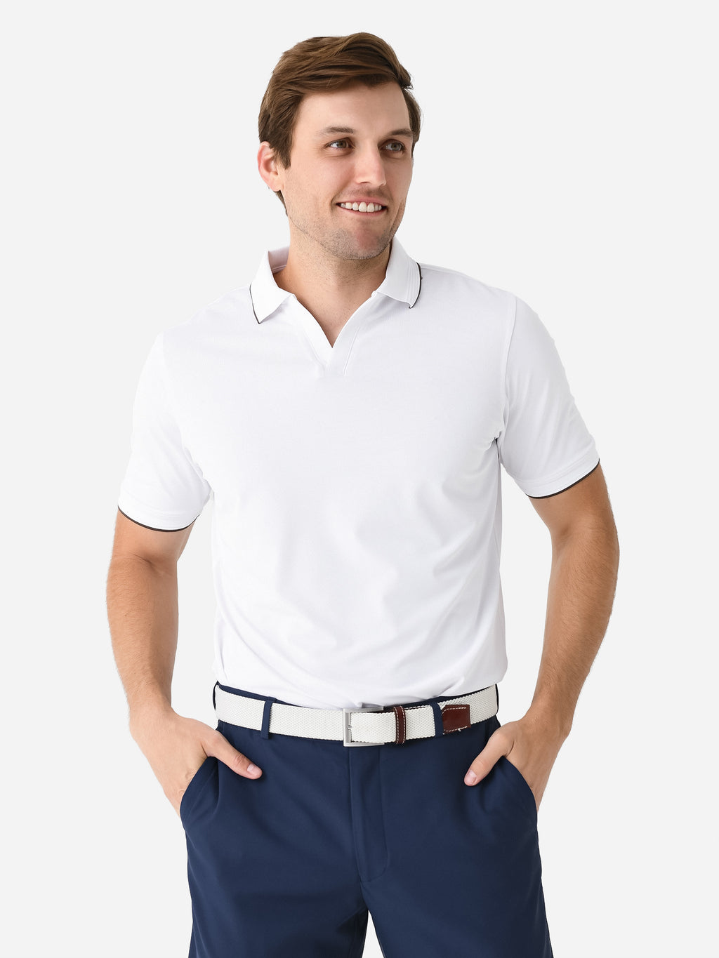 Peter Millar Crown Crafted Men's Summertime Performance Mesh Polo - Saint Bernard