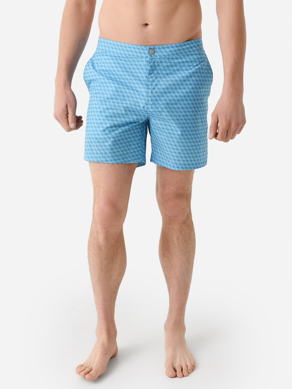 Peter Millar Crown Crafted Men's Chiavari Cube Swim Trunk - Saint Bernard