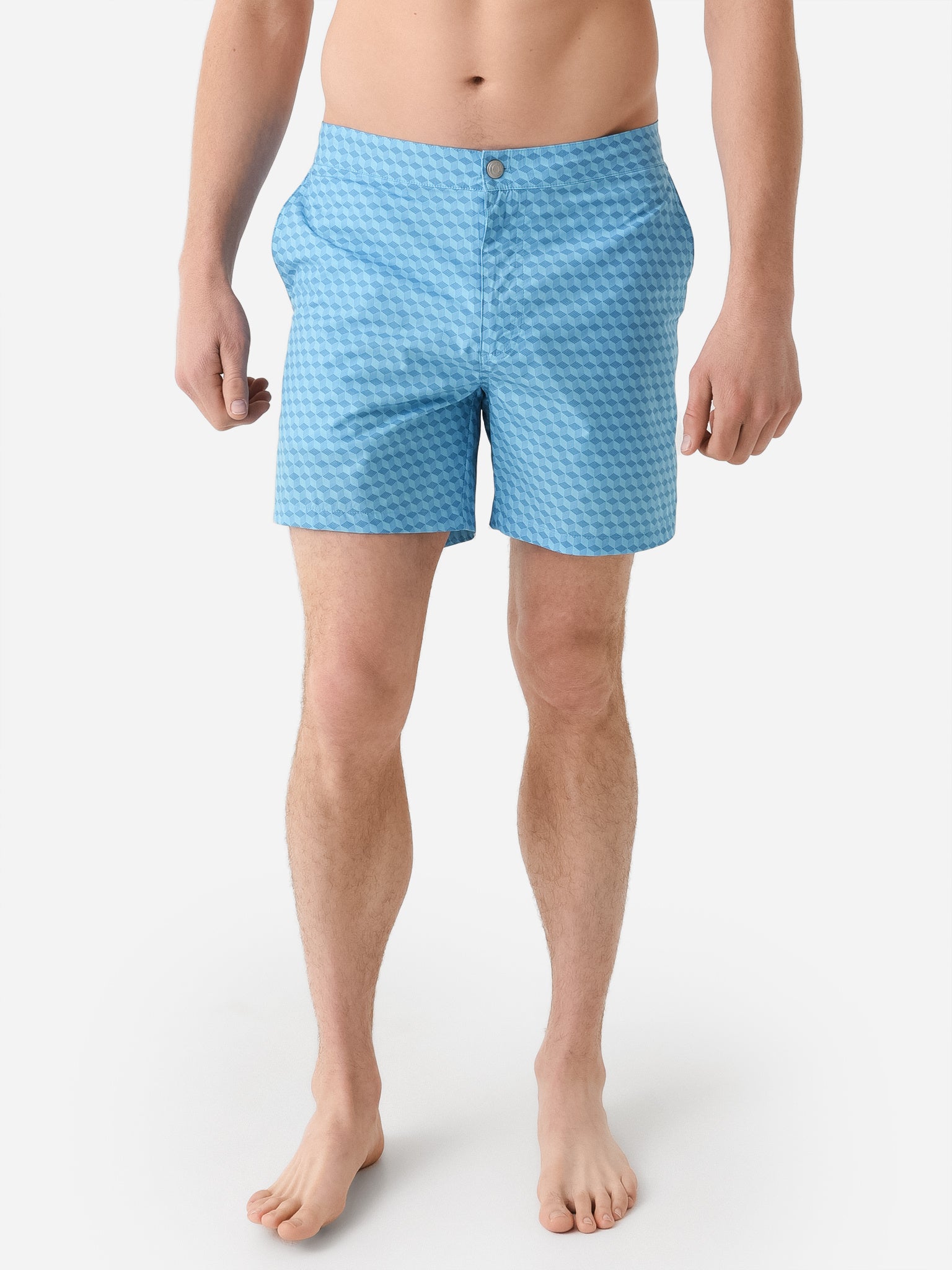 Peter Millar Crown Crafted Men's Chiavari Cube Swim Trunk - Saint Bernard