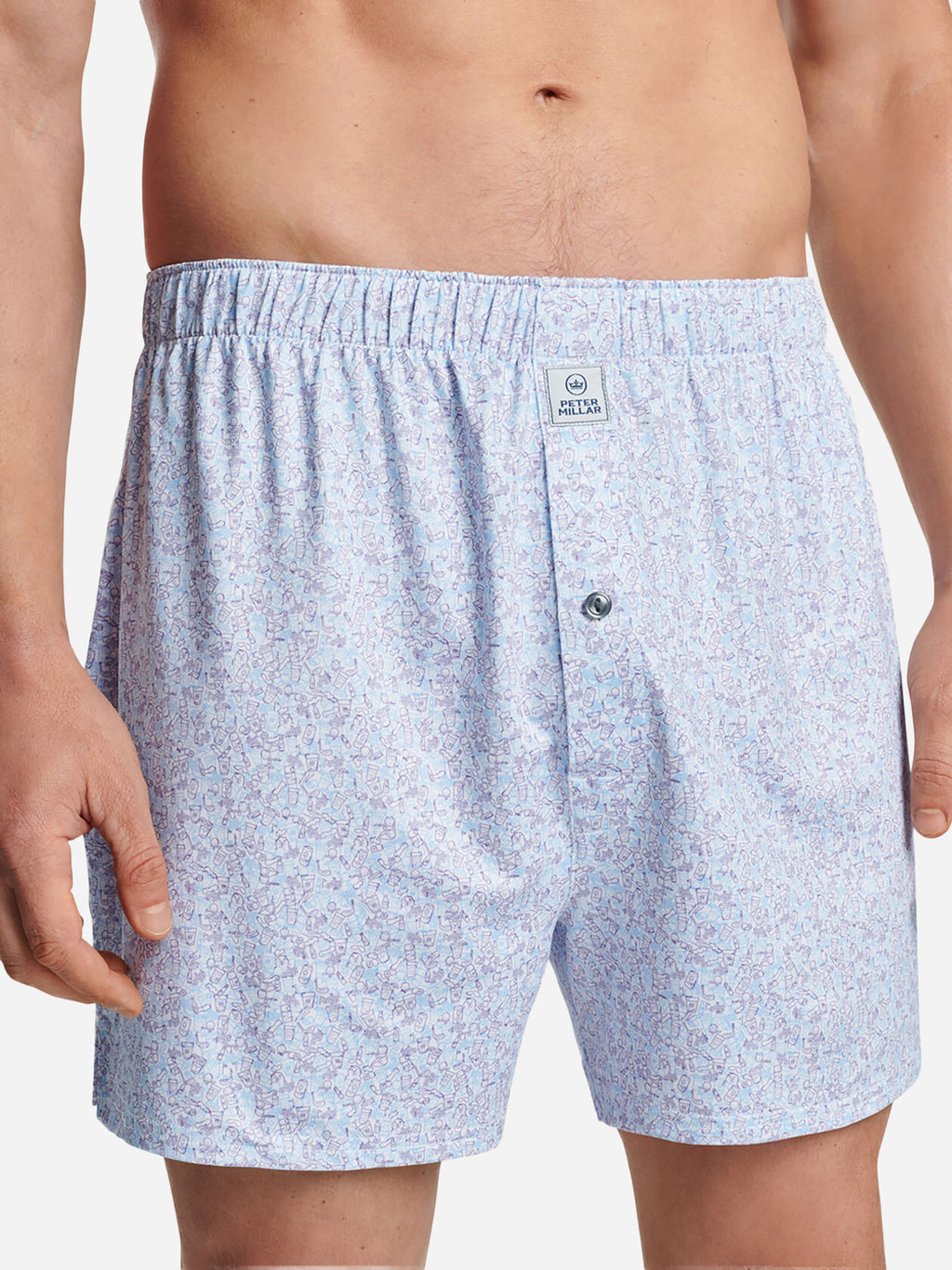 Peter Millar Crown Sport Men's Dazed And Transfused Performance Boxer Short - Saint Bernard