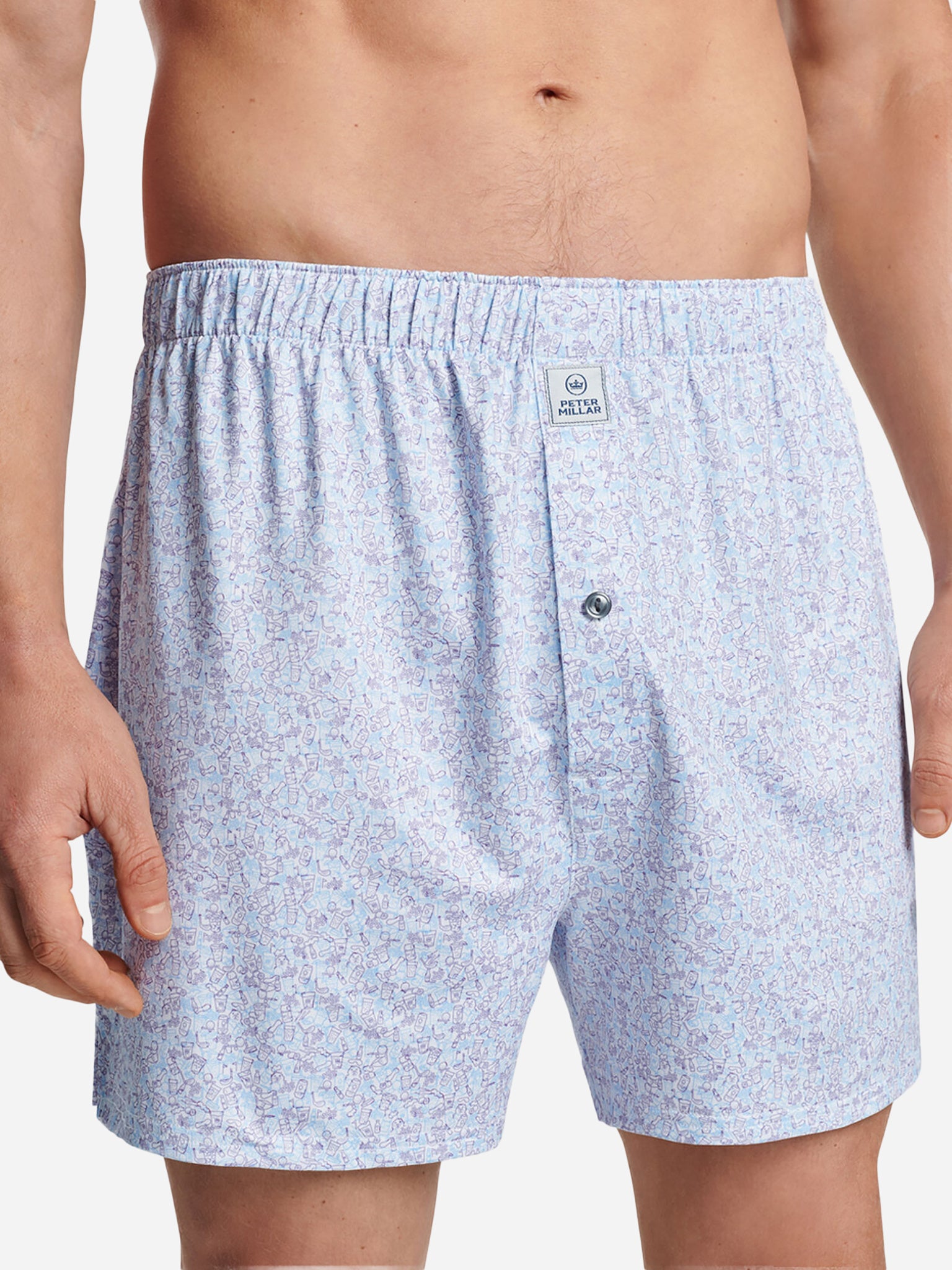 Peter Millar Crown Sport Men's Dazed And Transfused Performance Boxer Short - Saint Bernard