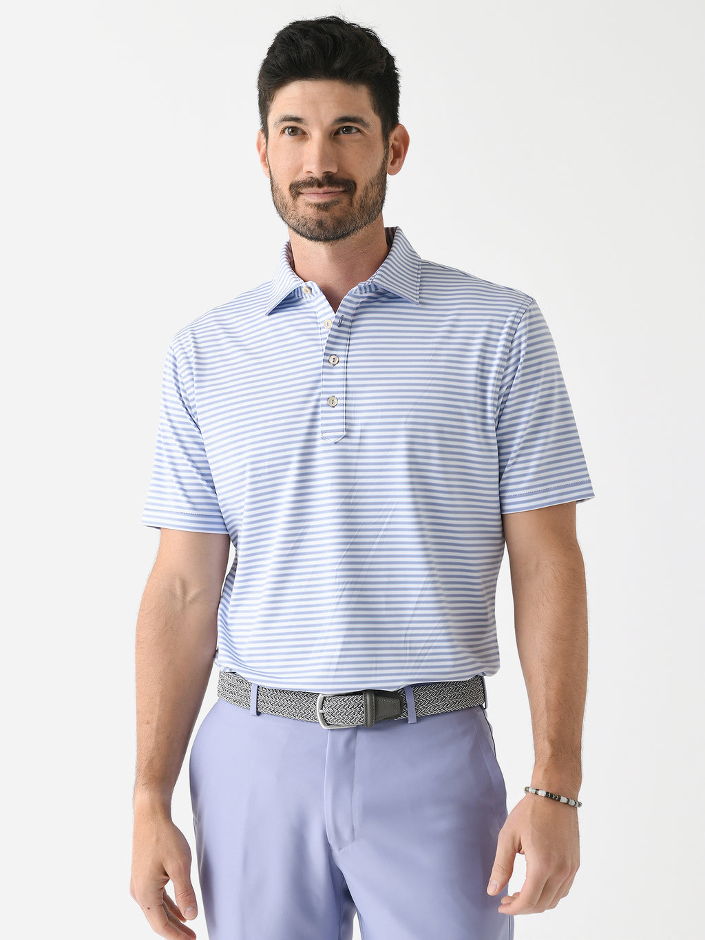 Peter Millar Crown Sport Men's Empire Performance Jersey Polo - Saint Bernard