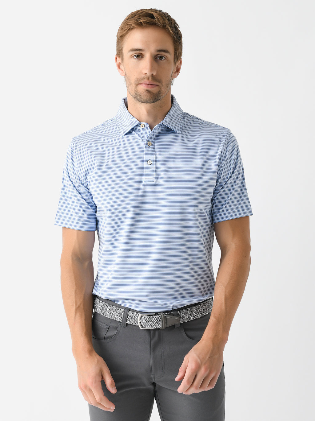 Peter Millar Crown Sport Men's Hamden Performance Jersey Polo - Saint Bernard