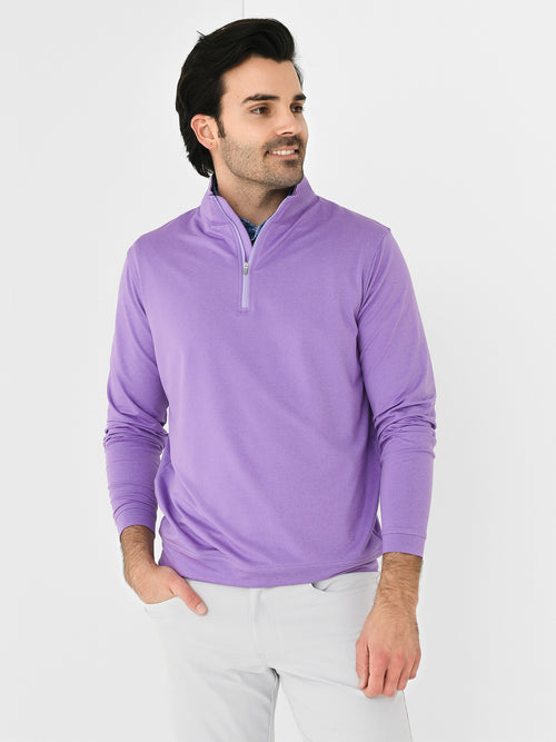 Peter Millar Crown Sport Men's Perth Mélange Performance Quarter-Zip