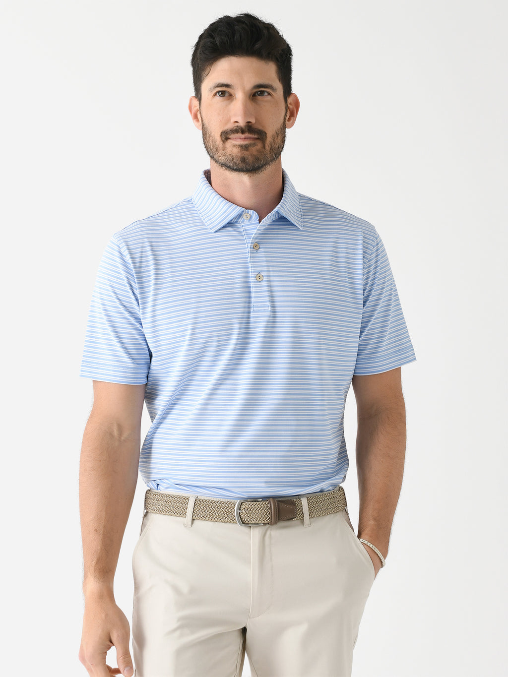 Peter Millar Crown Sport Dellroy Performance Mesh Polo - Saint Bernard