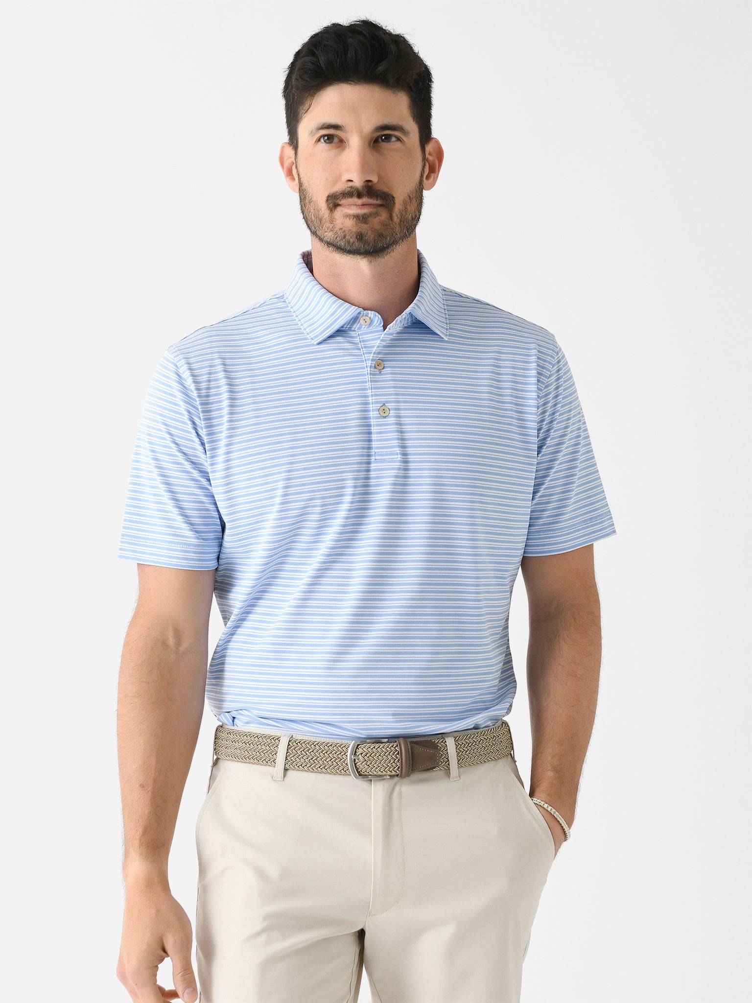 Peter Millar Crown Sport Dellroy Performance Mesh Polo - Saint Bernard