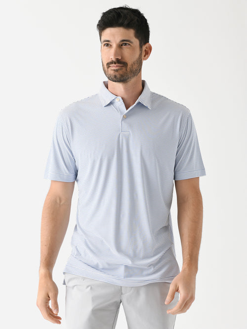 Peter Millar Crown Sport Men's Featherweight Stripe Polo