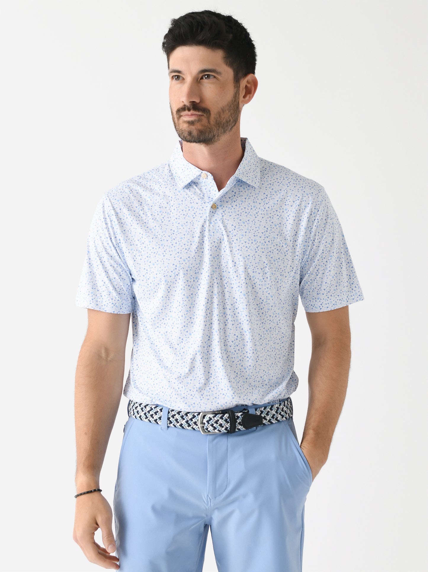 Peter Millar Crown Sport Men's Featherweight When Life Gives You Lemons Polo - Saint Bernard