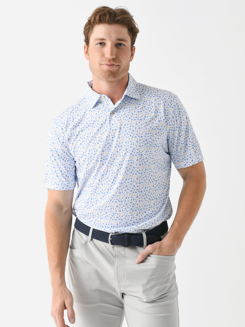 Peter Millar Crown Sport Men's Featherweight Sea For Yourself Polo