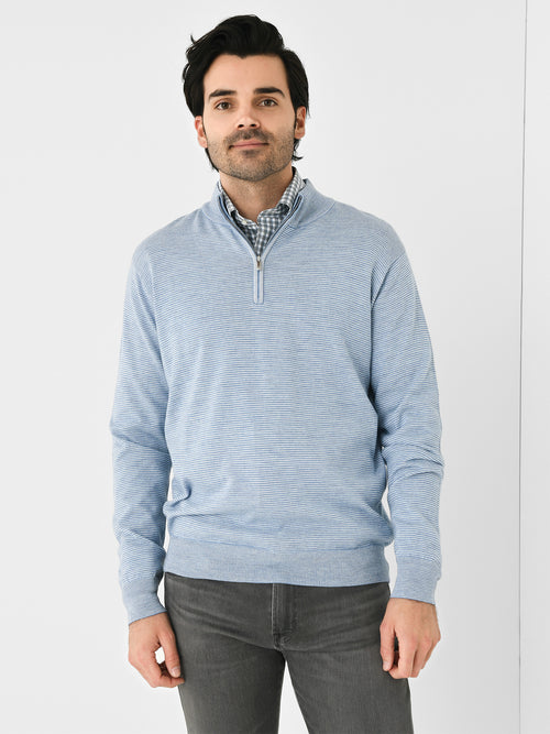 Peter Millar Crown Men's Canton Stripe Quarter-Zip