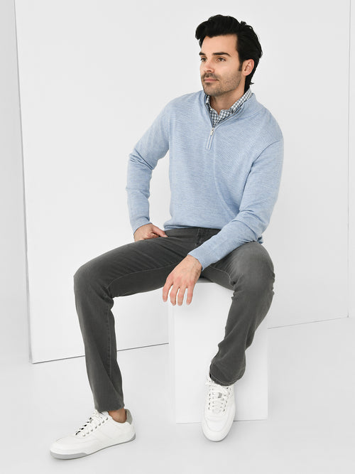 Peter Millar Crown Men's Canton Stripe Quarter-Zip