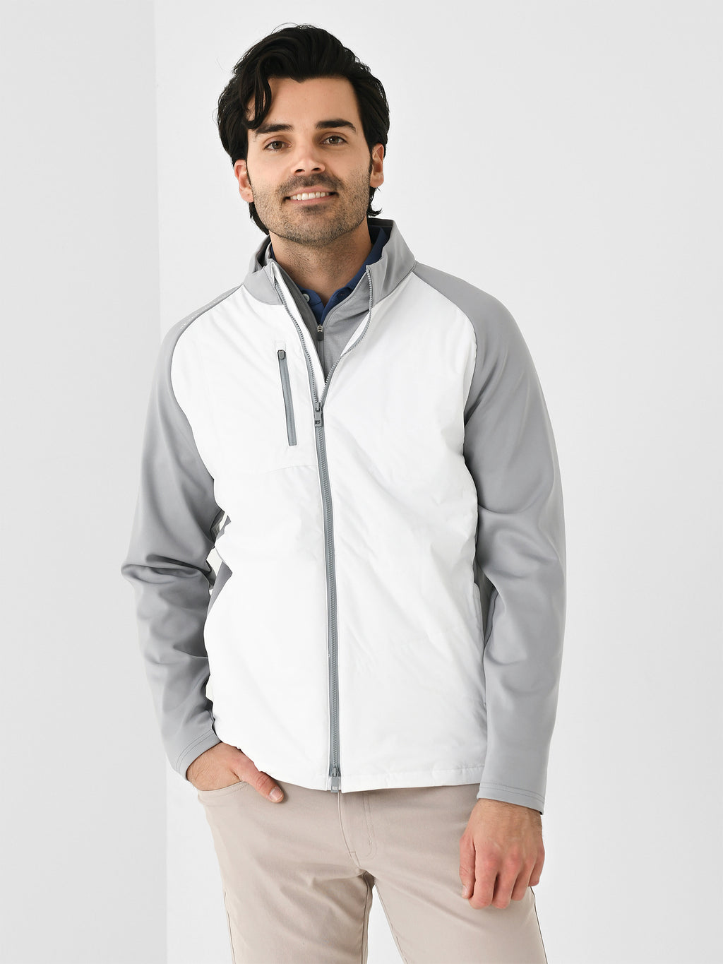 Peter Millar Crown Sport Men's Merge Hybrid Jacket - Saint Bernard