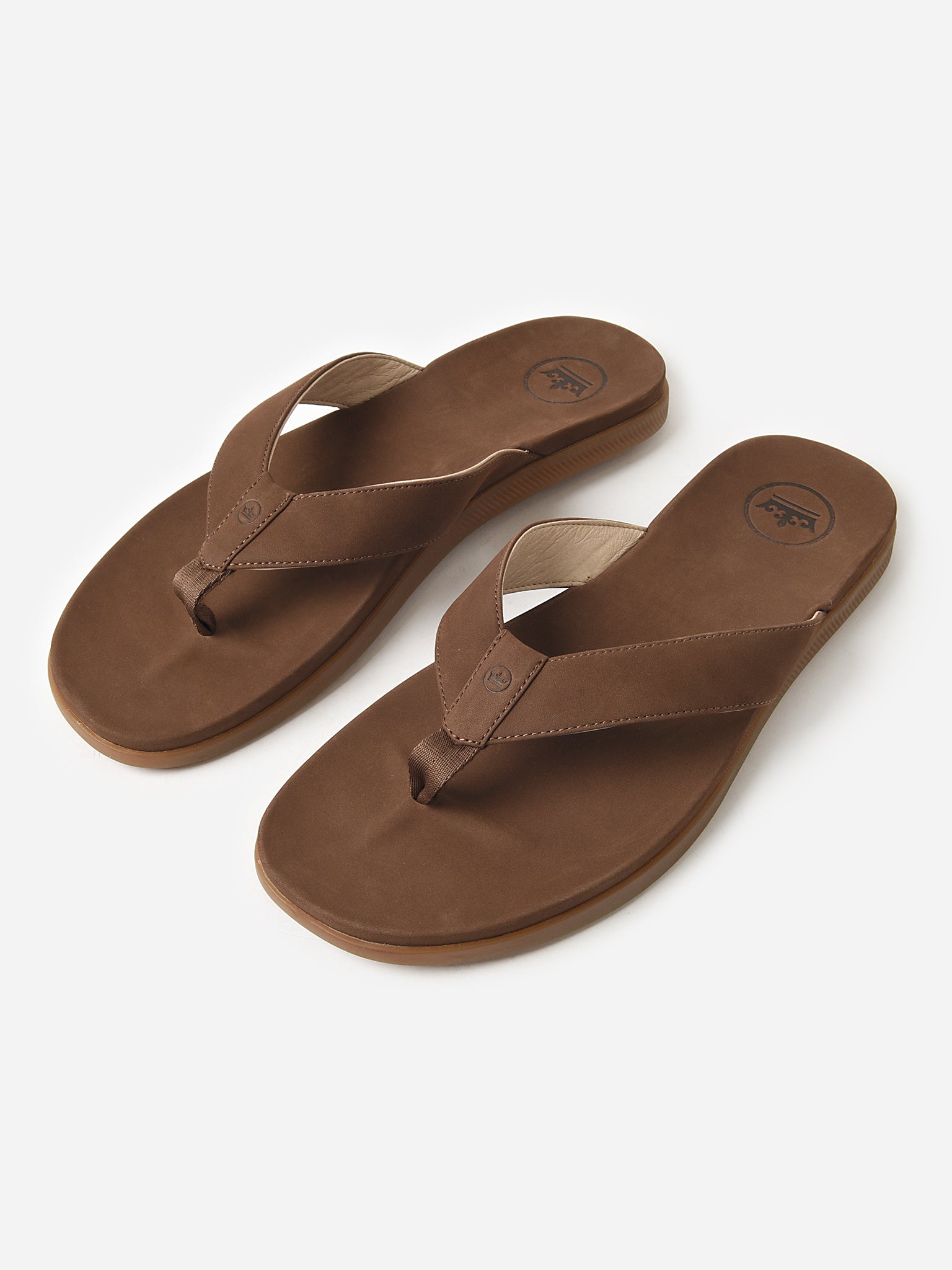 Peter Millar Seaside Men's Hyperlight Slide Nubuck Flip Flop - Saint Bernard