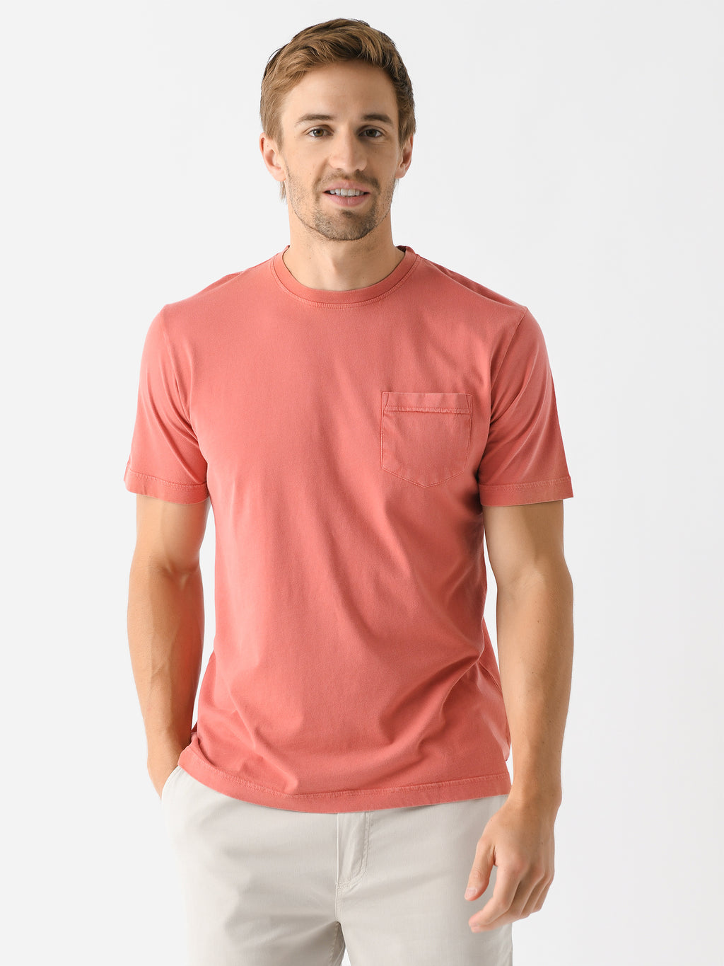 Peter Millar Crown Men's Lava Wash Pocket Tee - Saint Bernard