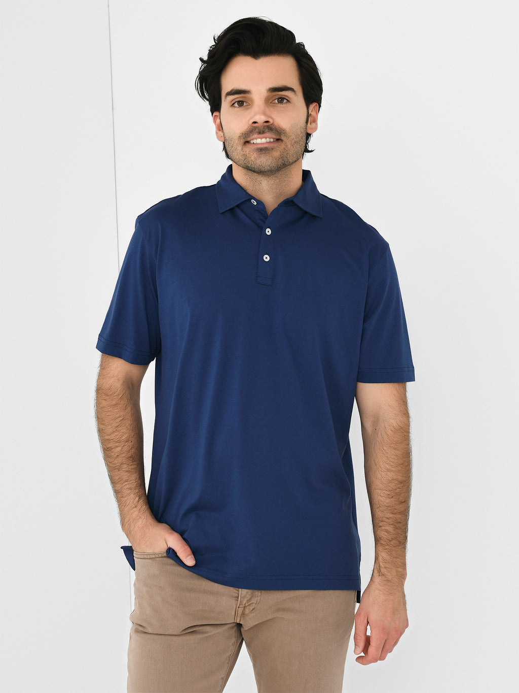 Peter Millar Crown Comfort Men's Cotton Polo - Saint Bernard