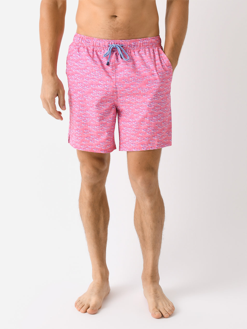 Peter Millar Crown Men's School Of Fish Swim Trunk - Saint Bernard