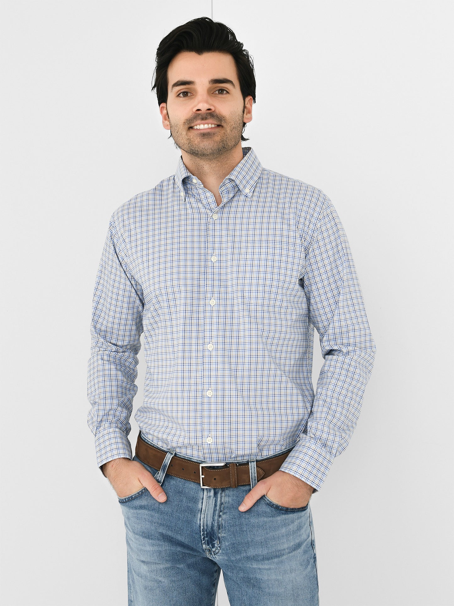 Peter Millar Crown Men's Cutler Crown Lite Cotton-Stretch Sport Shirt