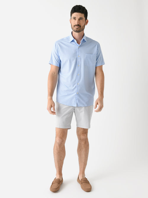 Peter Millar Crown Men's Geo Petals Performance Poplin Shirt