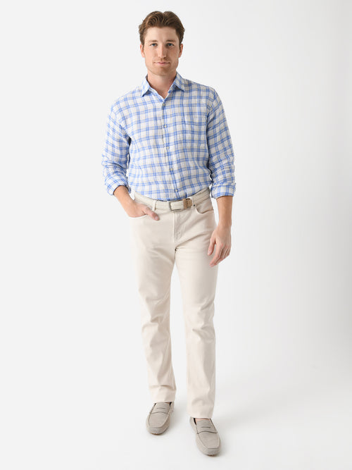 Peter Millar Crown Men's Edisto Linen Sport Shirt