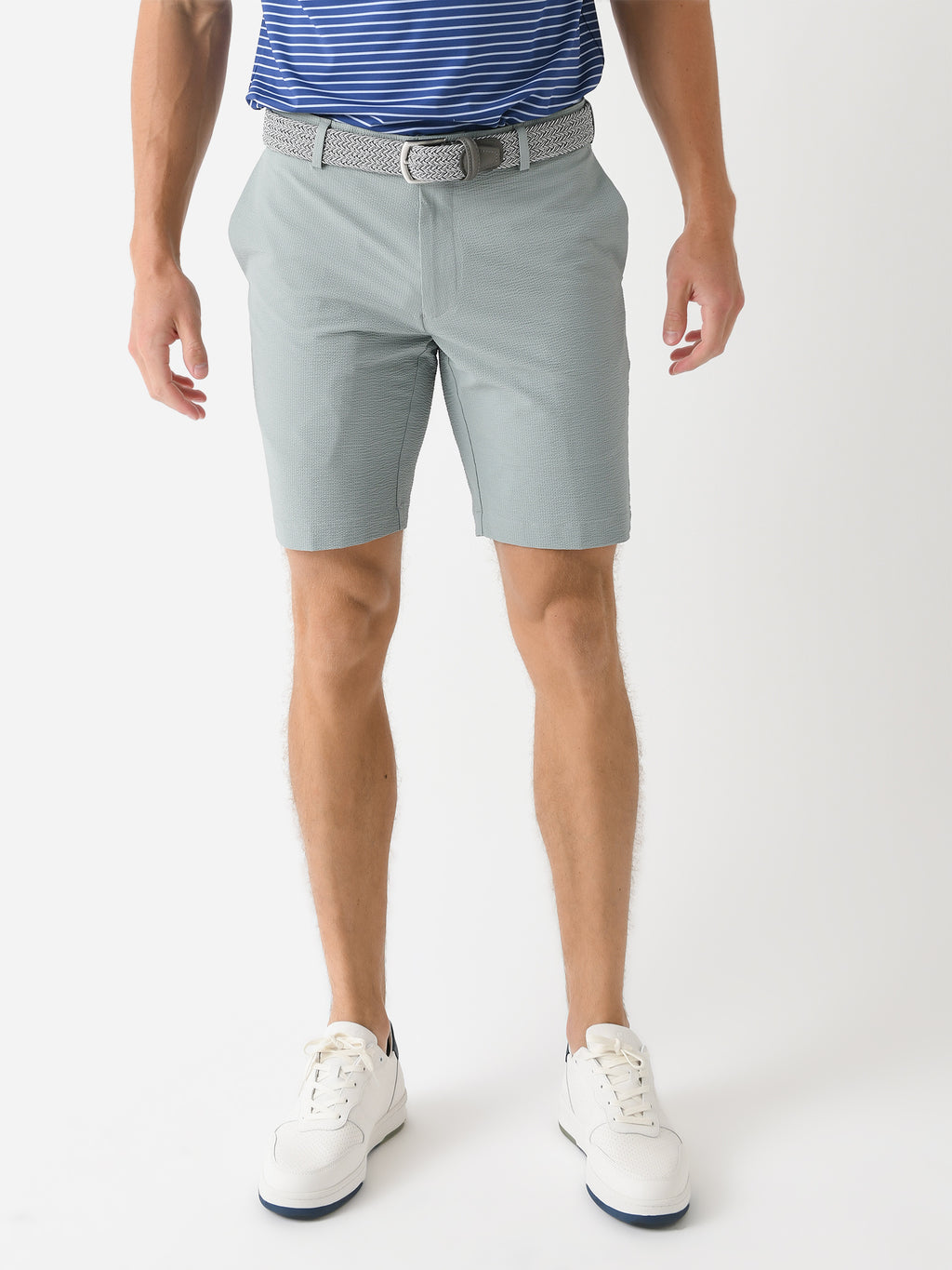 Peter Millar Crown Crafted Men's Matlock Seersucker Performance Short - Saint Bernard