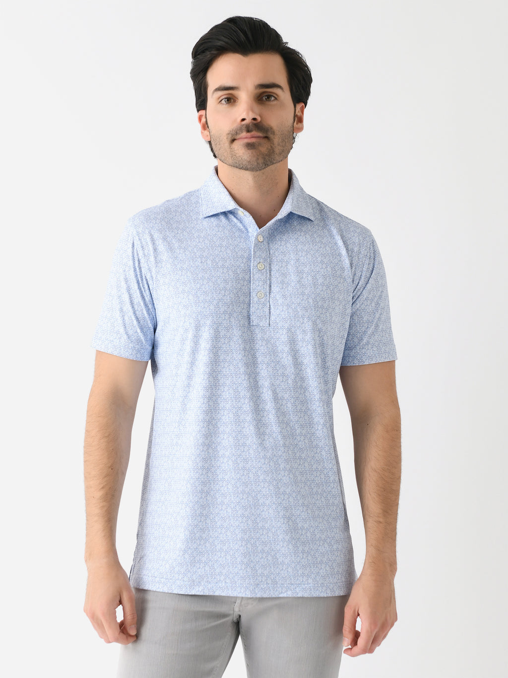 Peter Millar Crown Crafted Men's Rhythm Performance Jersey Polo - Saint Bernard