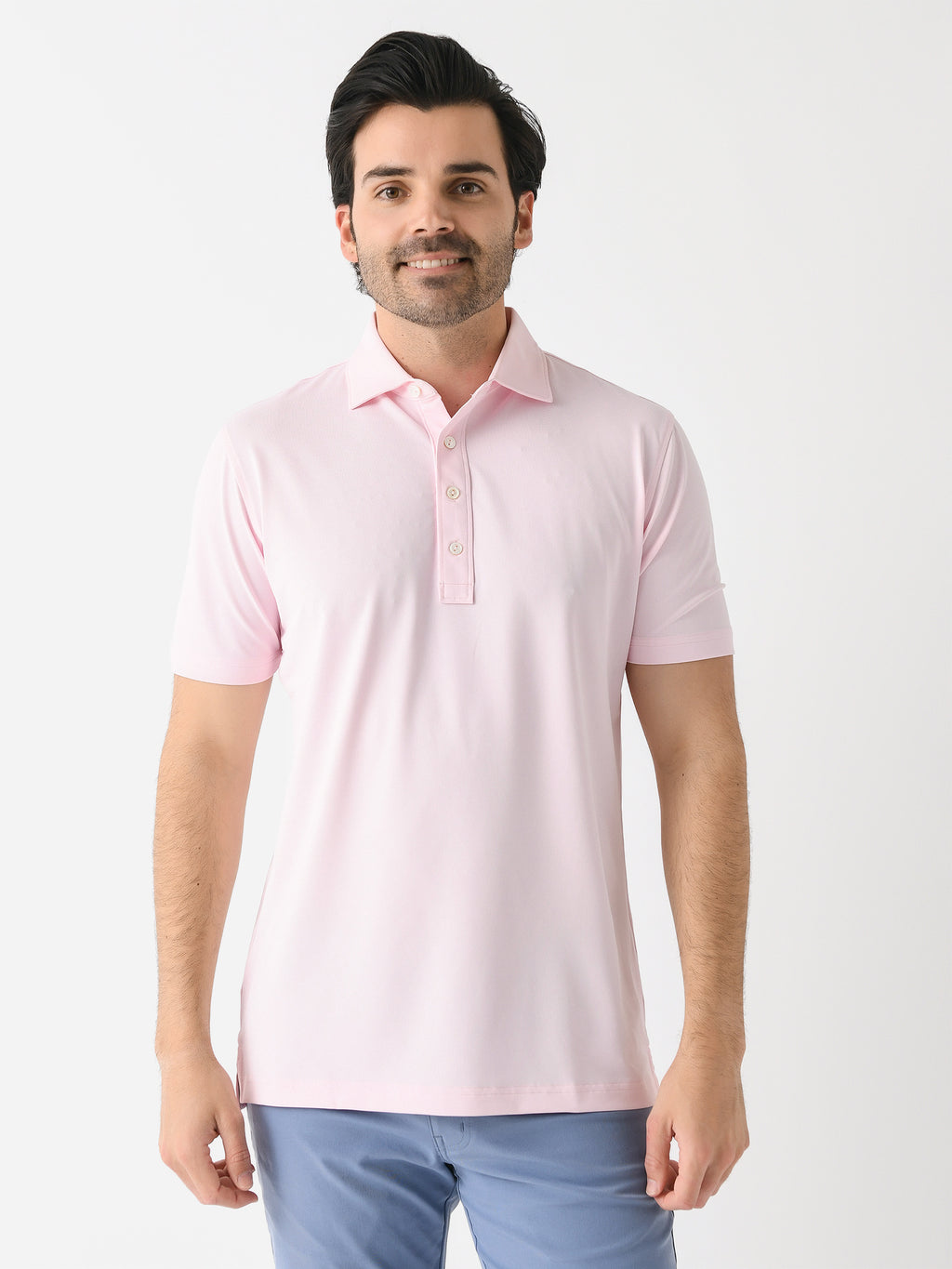 Peter Millar Crown Crafted Men's Soul Performance Mesh Polo - Saint Bernard